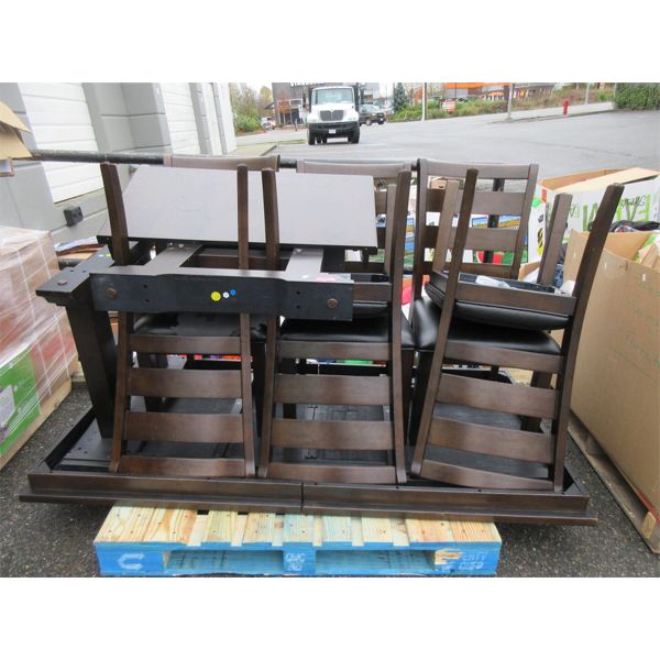 Skid with Table, 6 Chairs and Leaf - Store Return