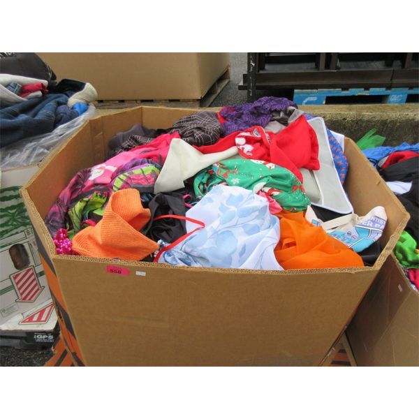 Skid of Assorted Clothing & Soft Household Goods