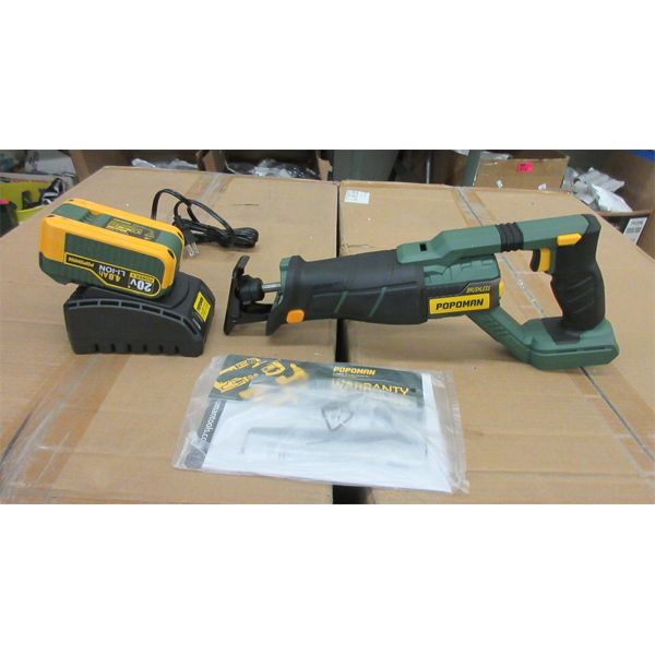 New Popoman Cordless Brushless Reciprocating Saw