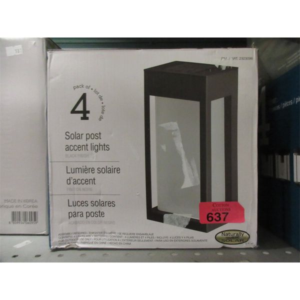 Set of 4 Solar Post Accent Lights 