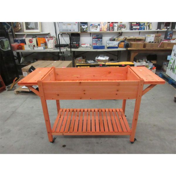 New Wood Rolling Raised Garden Bed - Assembled