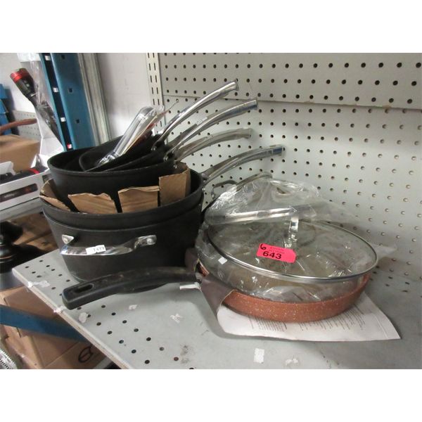 6 Assorted "The Rock" Cookware 