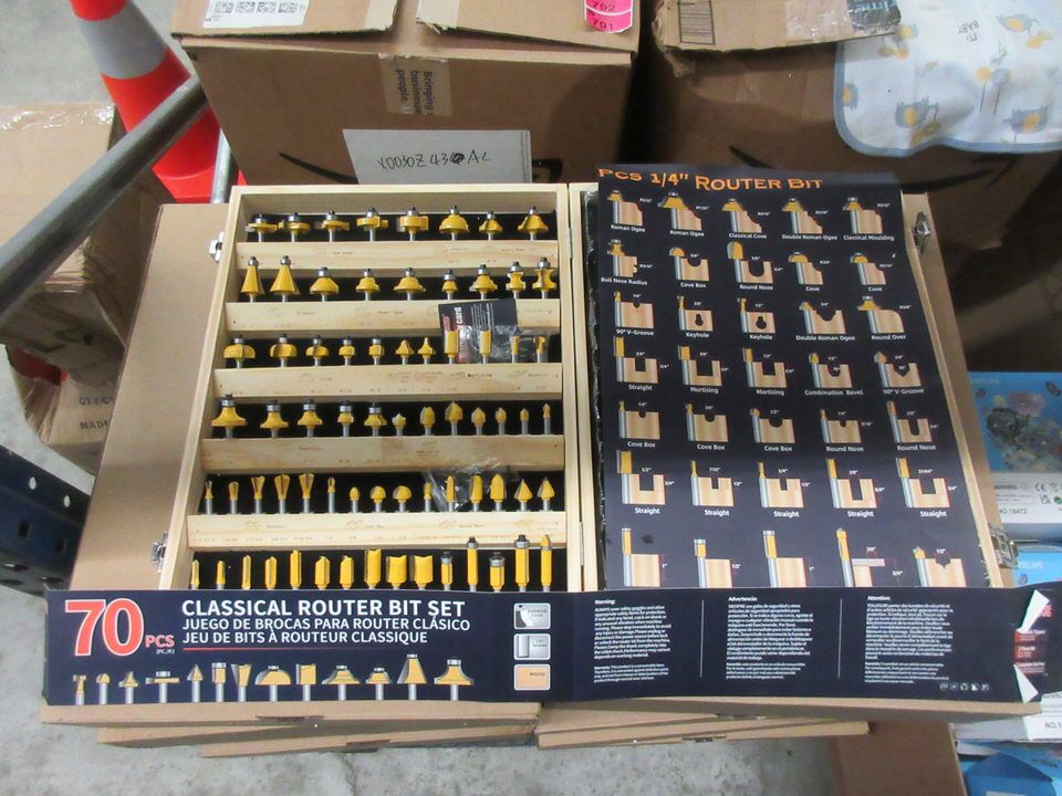 New 70 Piece Classic Router Bit Set in Case