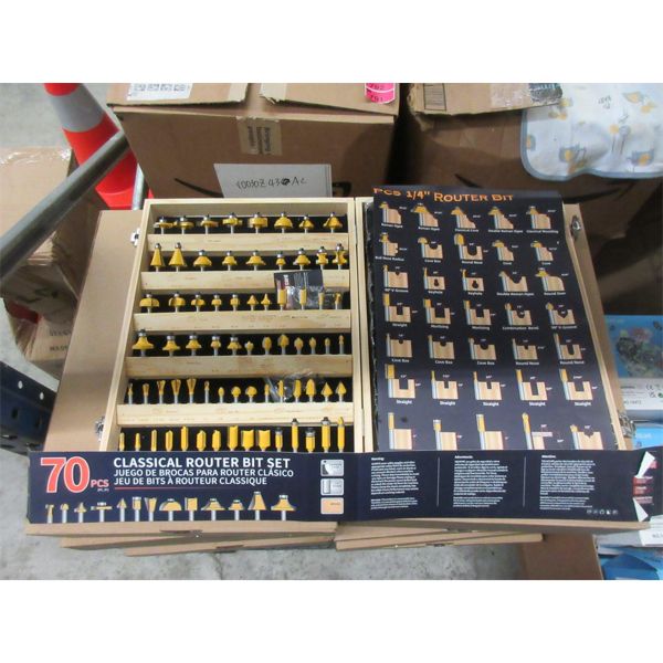 New 70 Piece Classic Router Bit Set in Case