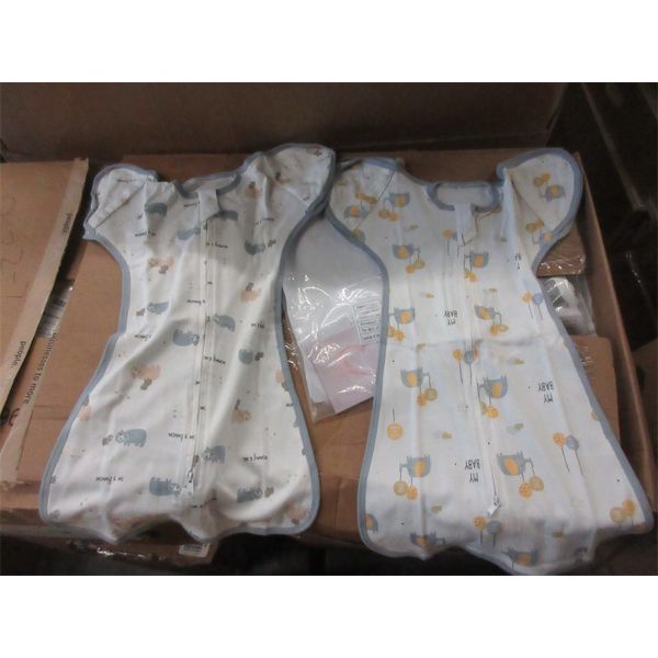 10 New Sets of 2 Cotton Baby Swaddling Sacks