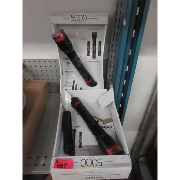 2 Infinity X1 5000 Lumen Flashlights - Store Return