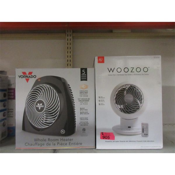 Woozoo Globe Fan & Vornado Heater