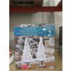 Image 1 : Set of 2 Illuminated Glitter Trees -13" Tall