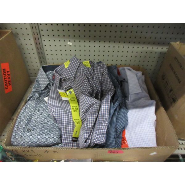 13 Assorted New Men's Blue Dress Shirts - Size Small