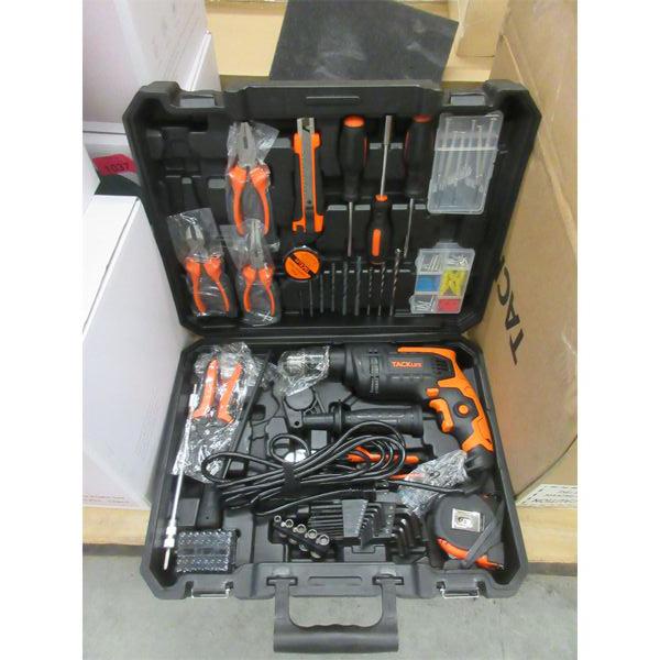 New Tacklife 145 Pc. Home Tool Kit w/ Hammer Drill