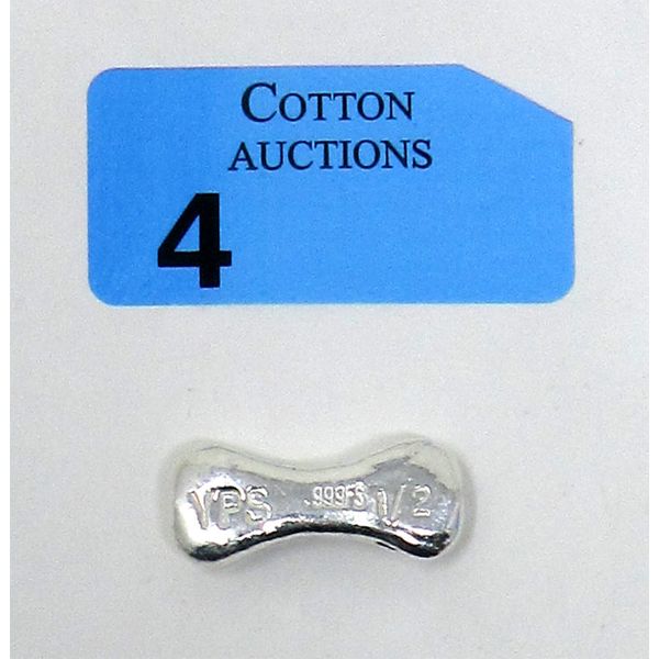 1/2 Oz .999 Silver 2D Dog Bone Bar 