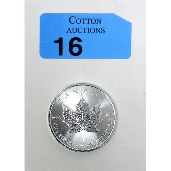 1 Oz .9999 Silver 2023 Maple Leaf Coin 