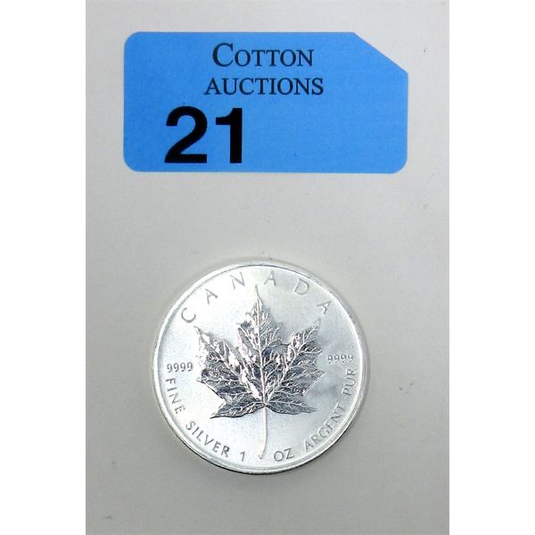 1 Oz .9999 Silver 2011 Maple Leaf Coin 