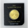 Image 2 : 1 Gram .9999 Fine Gold 2021 Canada Maple Leaf Coin