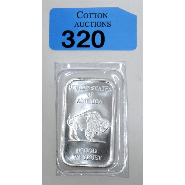 1 Oz .999 Silver USA Buffalo 2-Sided Mint Sealed Bar 