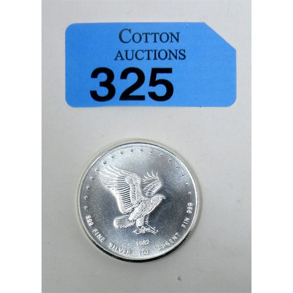 1 Oz .999 Silver 1982 Eagle Round Monex International 