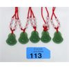 Image 1 : 5 New Carved Jade Buddha Necklaces