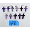 Image 1 : 11 New Amethyst Cross Pendants 