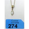 Image 1 : 10 KT Gold Opal Pendant & 14 KT Gold Chain