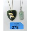 Image 1 : .925 Silver Jadeite Necklace & Jade "Kia Ora" Necklace