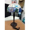 Image 1 : 24" Stained Glass Table Lamp with Metal Base