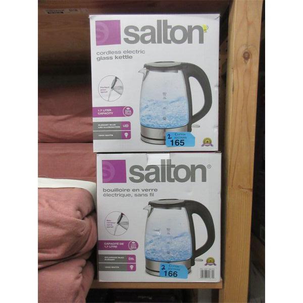 2 Salton Glass 1.7 L Cordless Electric Kettles