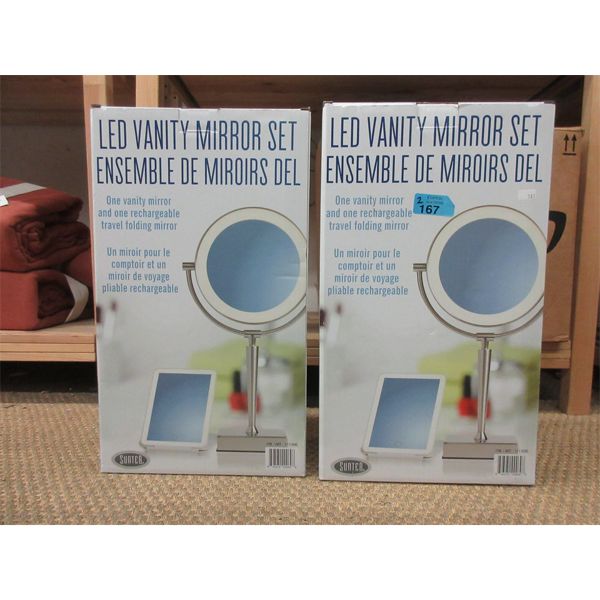 2 LED Vanity Mirror Sets - Open Box