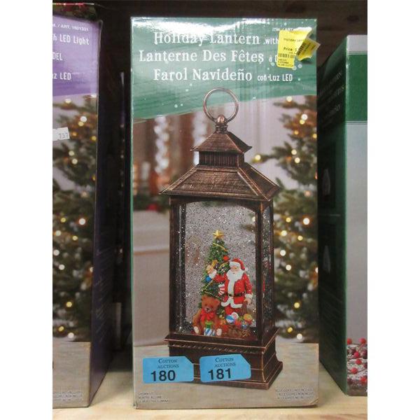 Holiday Lantern with LED Lights & Moving Glitter