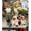Image 1 : 32" Tall Bear, Woodland Santa, Teddy  & 2 Dolls