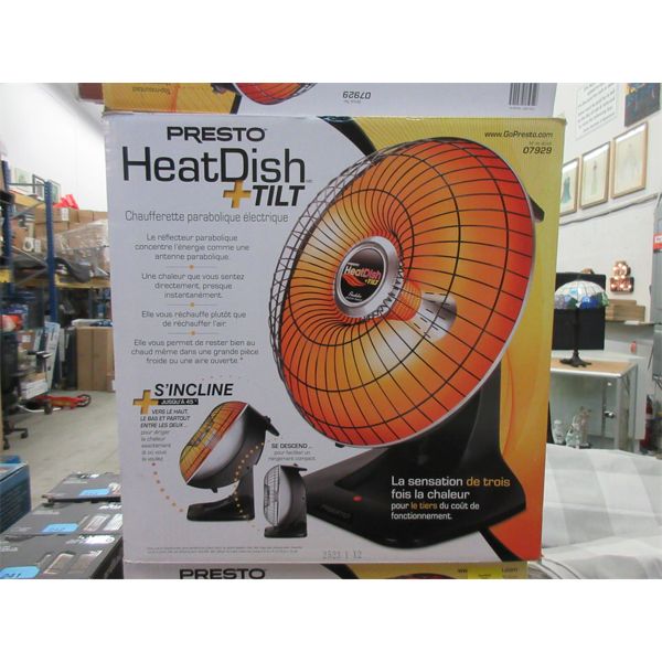 Presto Heat Dish + Tilt Parabolic Heater