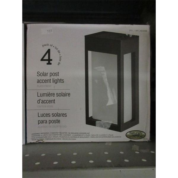 Set of 4 Solar Post Accent Lights 