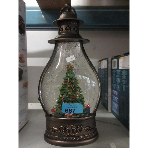 Illuminated Christmas Glitter Lantern - No Box