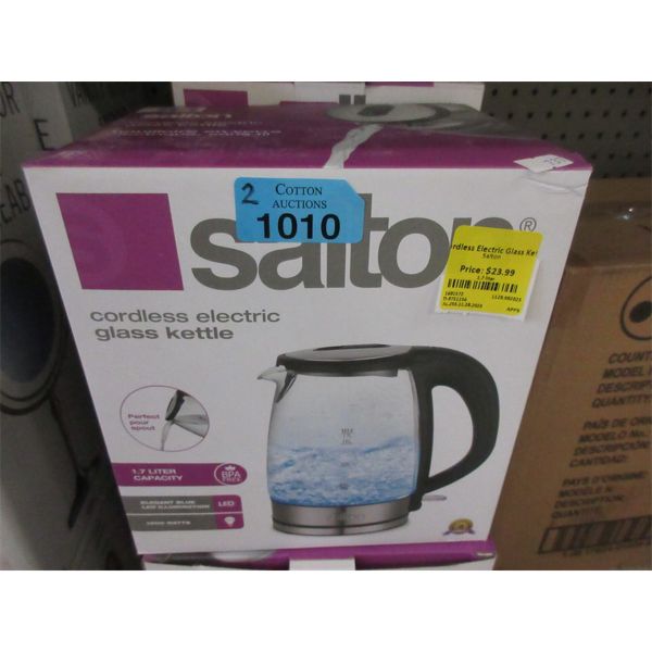 2 Salton 1.7 L Cordless Glass Kettles
