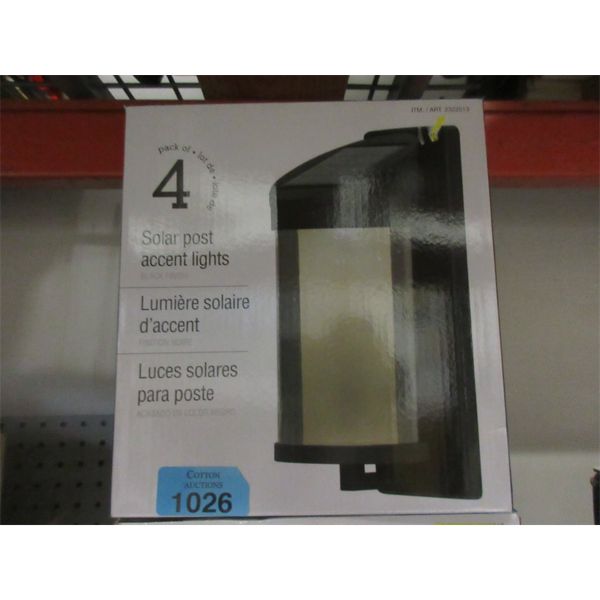 Pack of 4 Solar Post Accent Lights