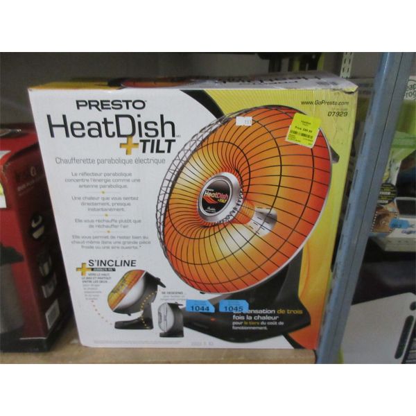 Presto Heat Dish + Tilt Parabolic Heater