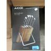 Image 1 : New Aicook 6 Piece Knife & Block Set