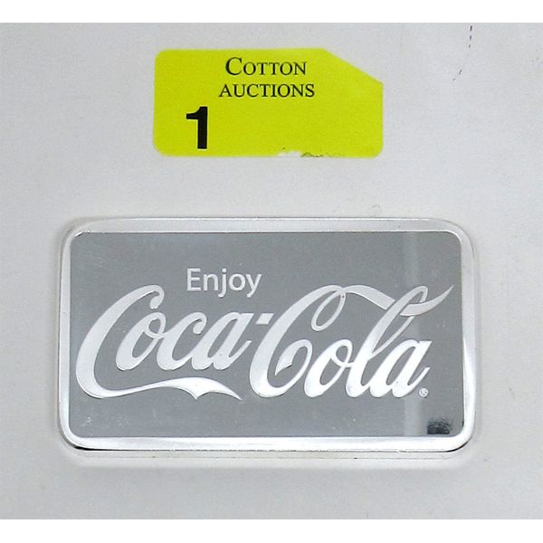 10 Oz .999 Silver Coca-Cola 2-Sided Bar