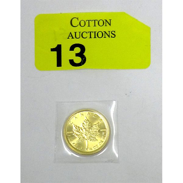 1/4 Oz .9999 Fine Gold 2023 Maple Leaf Coin 