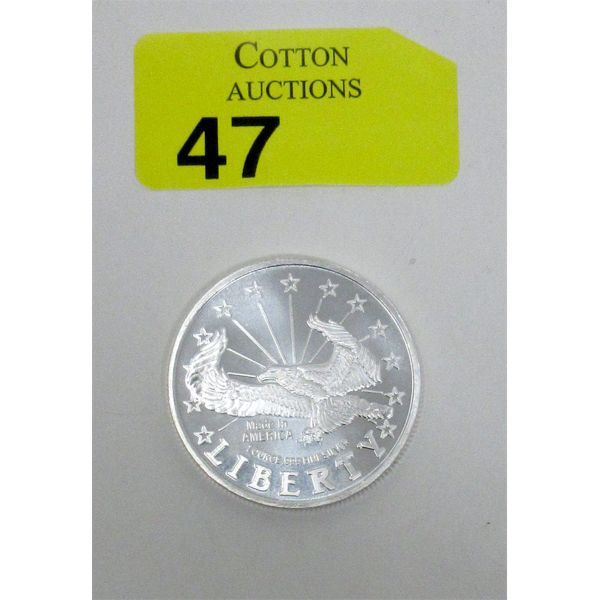 1 Oz .999 Silver Liberty/Eagle 2-Sided Round 