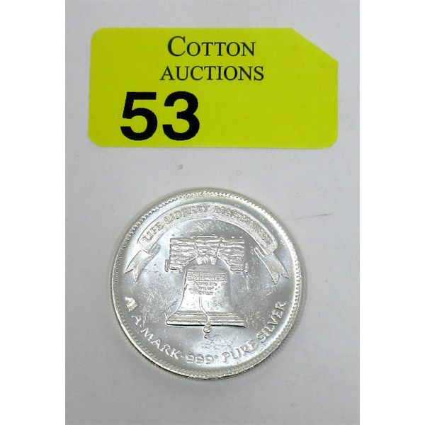 1 Oz .999 Silver Liberty/Bell A-Mark Round 