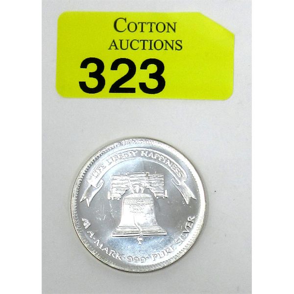 1 Oz .999 Silver Eagle/Liberty Bell Round 