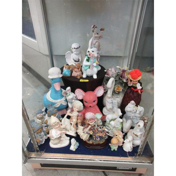 Shelf Lot of Statuettes & Figurines