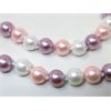 Image 2 : 2 New 18" Pink/White Shell Pearl Necklaces 