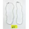 Image 1 : 2 New 18" White South Sea Shell Pearl Necklaces 