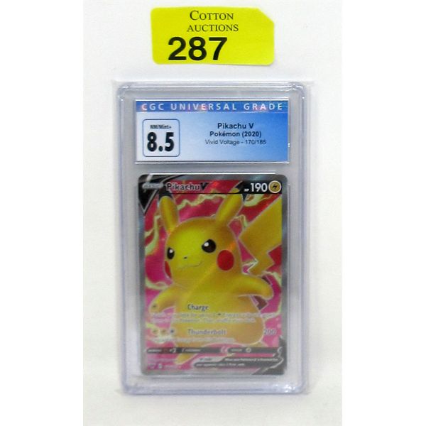 CGC Graded 2020 Pokemon Pikachu V Card