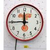 Image 1 : Vintage Metal 13" Wall Clock - Coca-Cola Logo