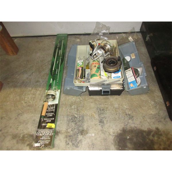 Fishing Pole and Tackle Box with Contents