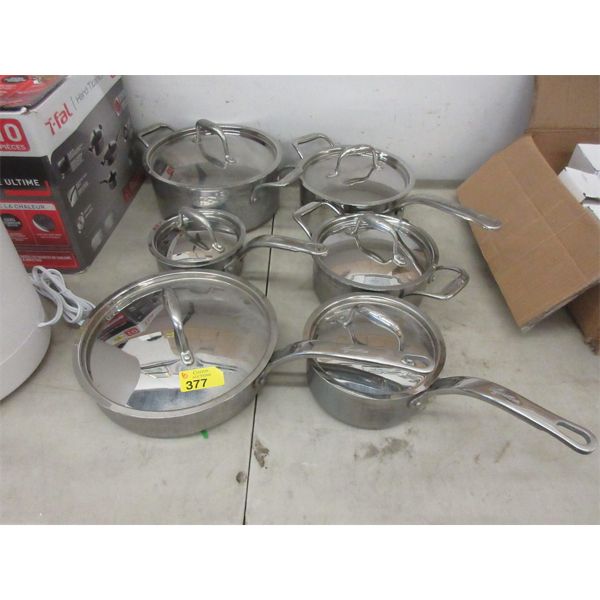 6 Lagostina Pots & Pans with Lids - Preowned