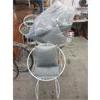Image 1 : 6 Metal Framed Patio Chairs - Grey Cushions