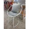 Image 2 : 6 Metal Framed Patio Chairs - Grey Cushions